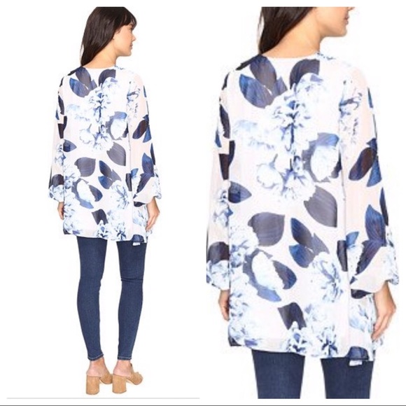 Show Me Your MuMu Jamie tunic dress blouse blue S - Picture 3 of 8